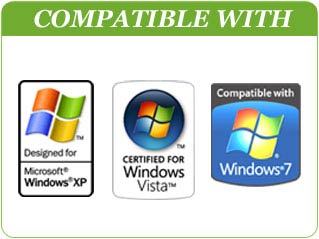 Compatible with Windows 7, Windows XP, Windows Vista