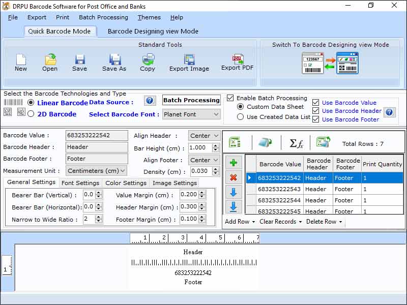 Windows 7 Postal Barcode Designing Application 9.2.3.1 full