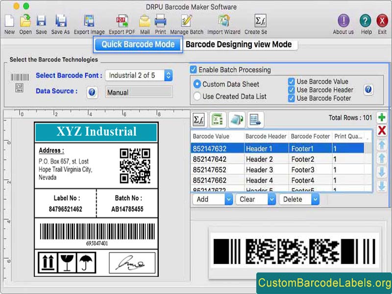 Barcode Label Software for Mac