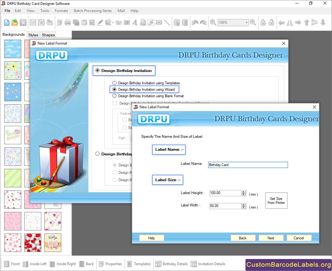 Design Birthday Invitation using Wizard Design Birthday Invitation using Wizard