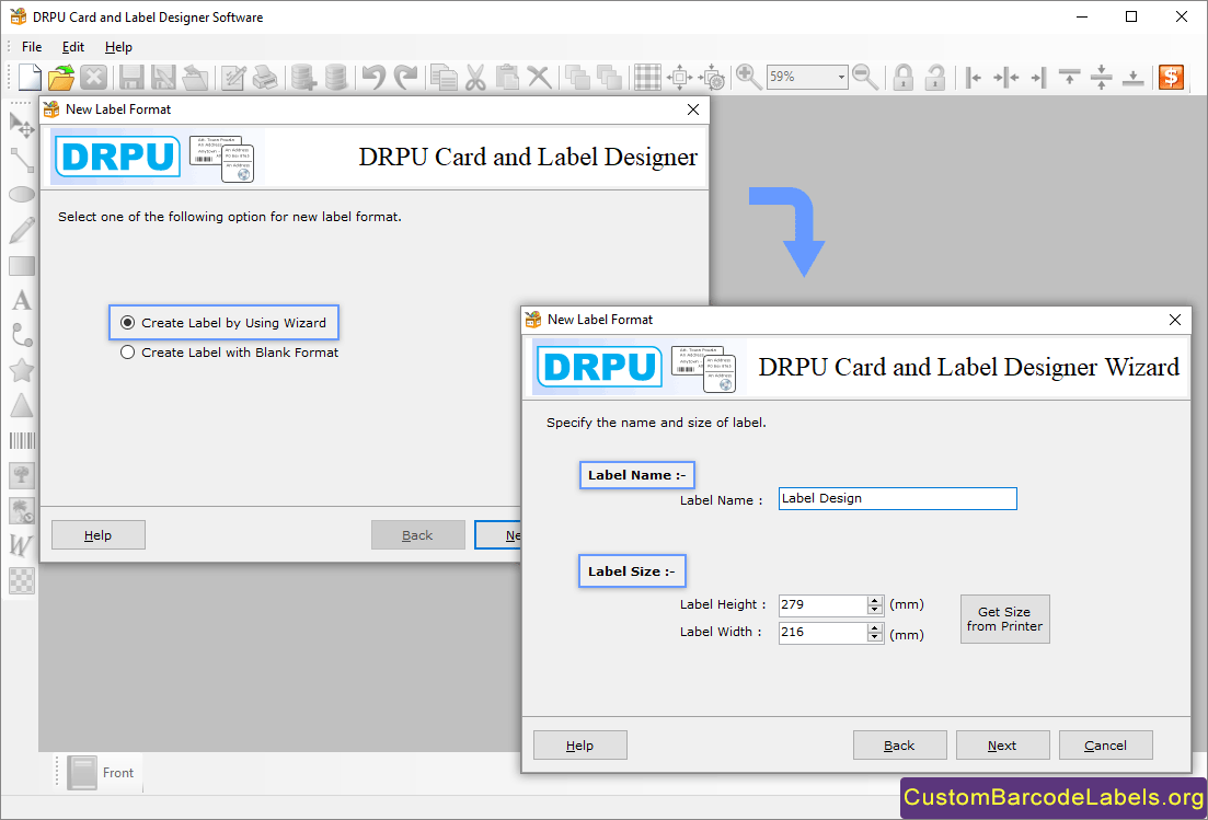 Create Label by Using Wizard Create Label by Using Wizard