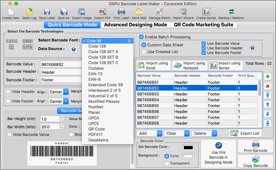 Barcode Labels Tool - Mac Edition Barcode Labels Tool - Mac Edition