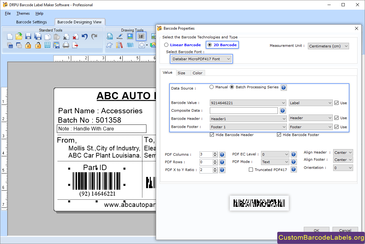 Barcode Properties
