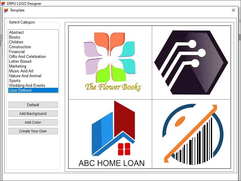 Screenshot of Commercial Business Logo Generator Tool