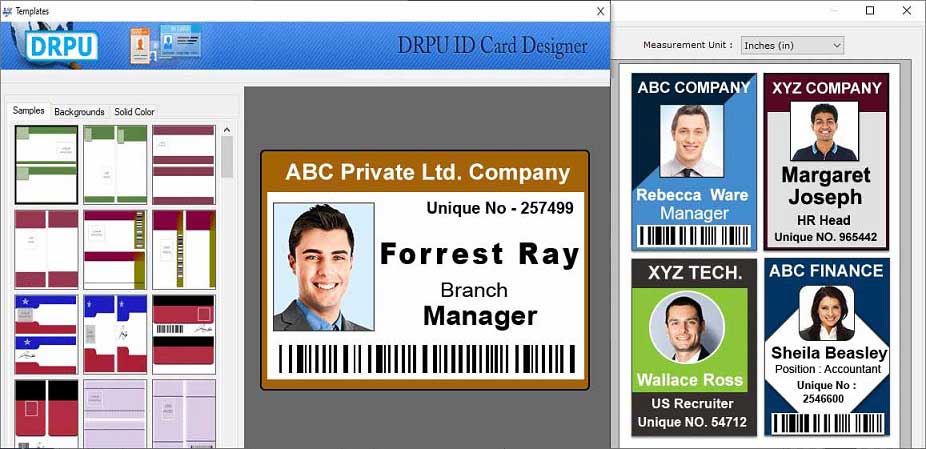 Excel Identity Cards Printing Software