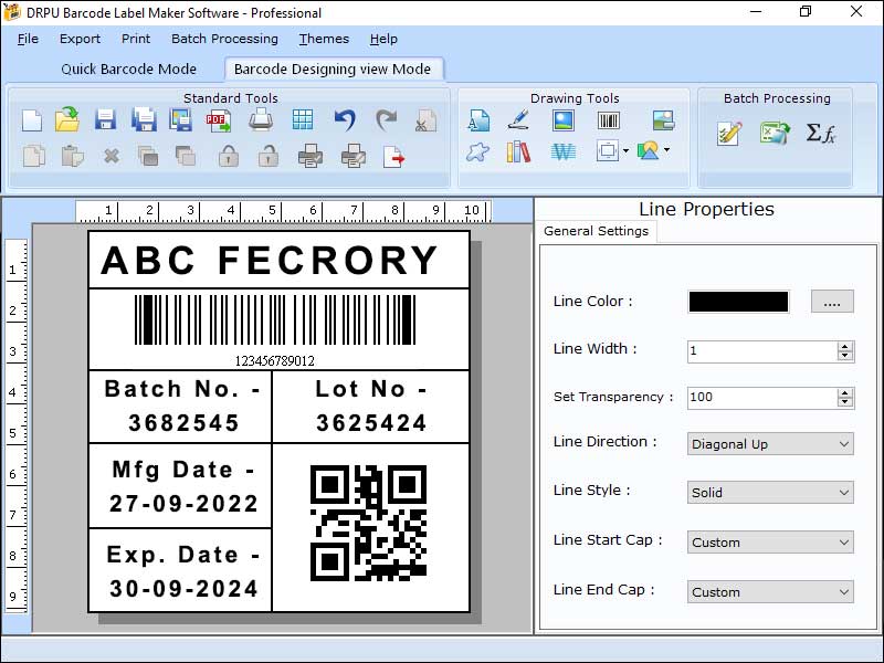 Screenshot of Barcode Maker Tool for Professional