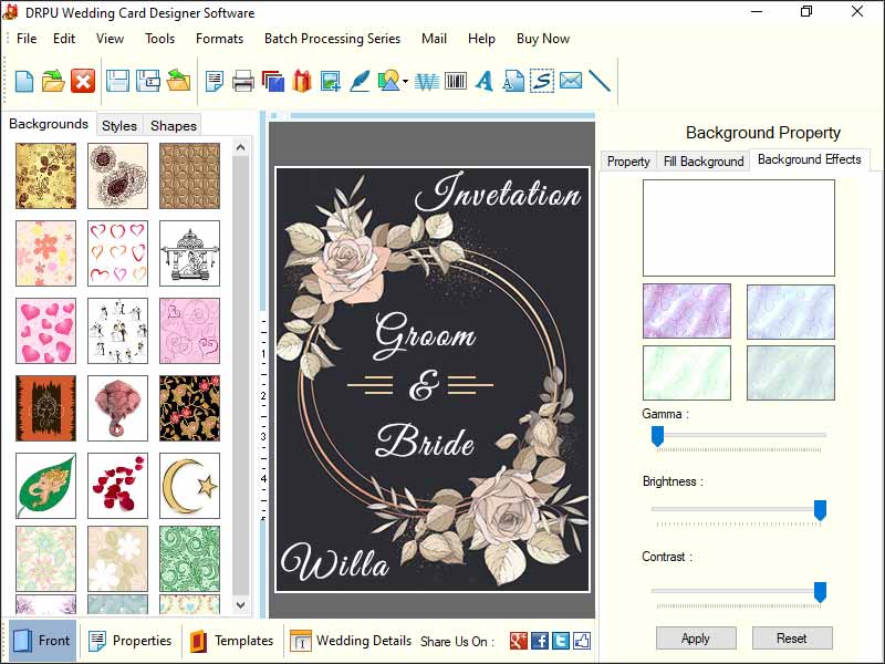 Screenshot of Wedlock Ceremony Invitation Card Maker 8.3.0.2