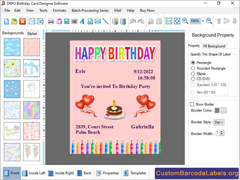 Custom Birthday Cards Designer