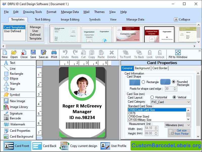 Screenshot of Photo ID Card Maker Software