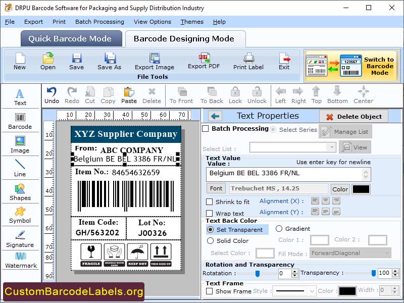 Packaging Barcode Labels Tool Windows 11 download